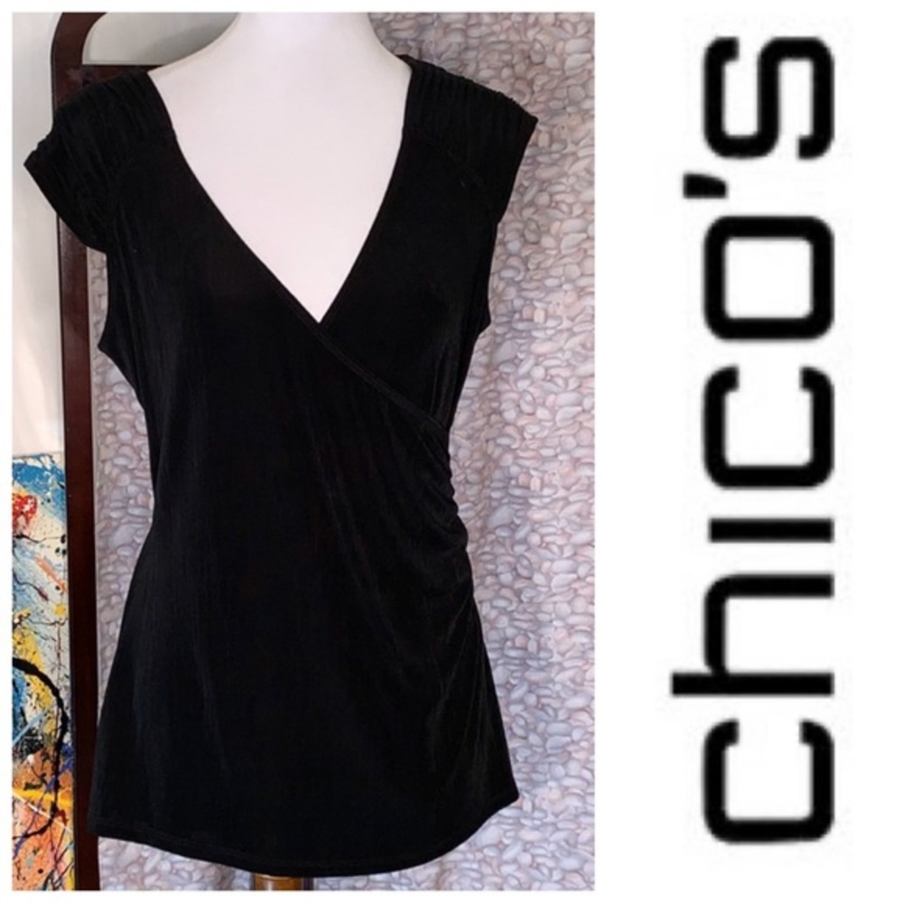 Chico’s black cap sleeved top.